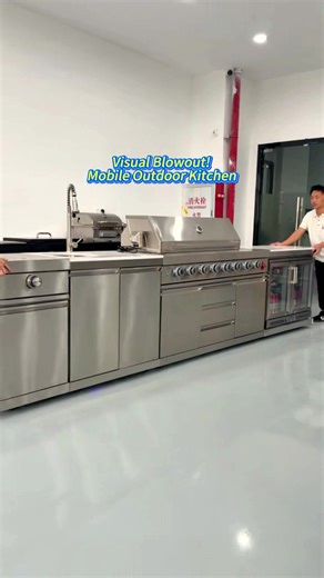 Visual Blowout! Mobile Outdoor Kitchen #movableoutdoorkitchen#customoutdoorkichen#outdoorliving#outdoorcooking#outdoorkitchen