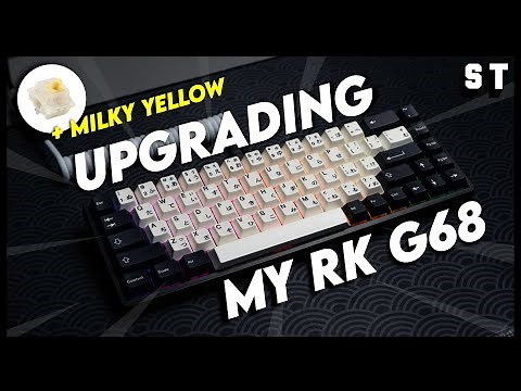 Upgrading My Royal Kludge RK68 - Gateron Milky Yellow Holee Mod Keyboard Cherry Stabs | Samuel Tan