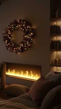 Christmas Relaxation Loop (8 HOURS) - Snowing Outside, Crackling Fire Inside 🔥 Cozy Village View 4K