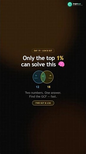 Only the top 1% can solve this 🟡 LCM & GCF!