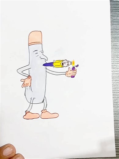 This Drawing Shows the Truth About Smoking 🚬 | Powerful Cartoon Art #drawing #art #viralvideo #fyp #foryou #deepmeaning #darkart #cartoondrawing #smoking #nosmoking #artvideo #sketch #pencildrawing #creativeart #messageart #viralart #tiktokart