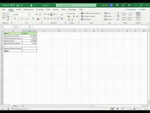 How to calculate alpha in Excel
