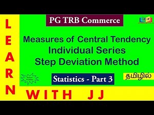 PG TRB Commerce in Tamil - Part 3 || Statistics - Unit 9 || Measures of Central Tendency