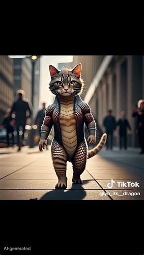 Cat by day, Dragon by night? | #DragonAI Tik Tok Effect | #tiktokcreators #shorts