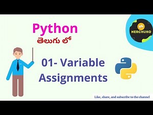 01 - Variables in Python || Python Coding in Telugu || Python Tutorial for beginners