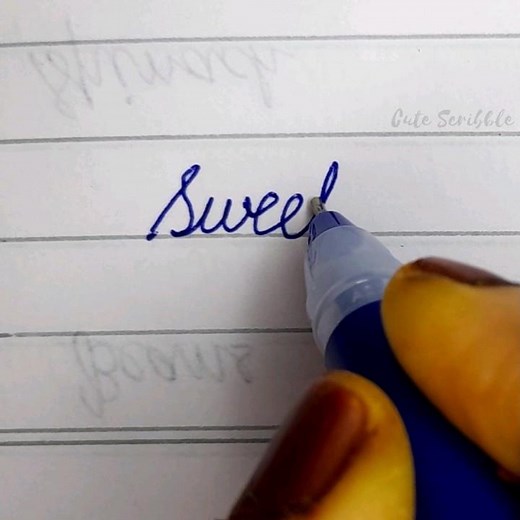 How to write " Sweet " in cursive handwriting | #shorts #cutescribble