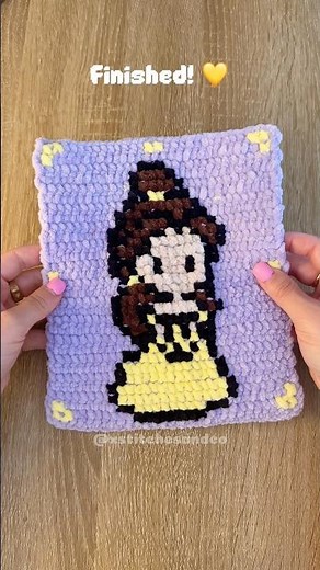 Making a Pixel Crochet Princess Belle! #crochet #crochetforbeginners #pixelart #crochettutorial