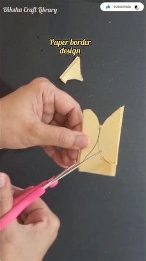 paper boder design | paper cutting #shorts #asmr #papercrafting #bordercutting #dikshacraftlibrary
