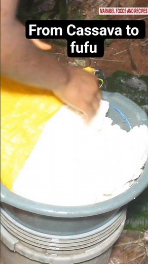 Step-by-step process of making fufu from fermented cassava
