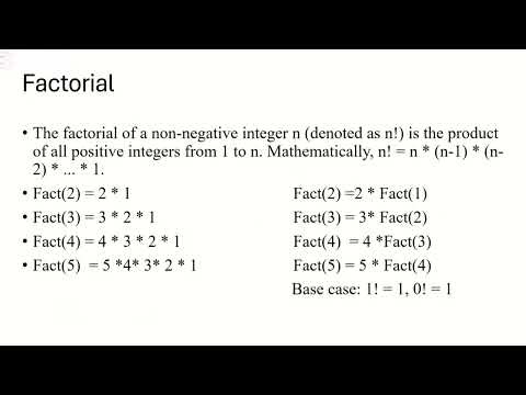A Tale on Recursion: Factorial