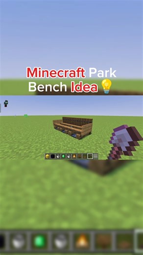 🪑 Simple Park Bench Build in Minecraft! 🌳 #shorts