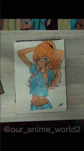 How to Draw a Cute Anime Girl 🎀 Easy Step-by-Step Tutorial#shorts#art#drawing#anime#sketch