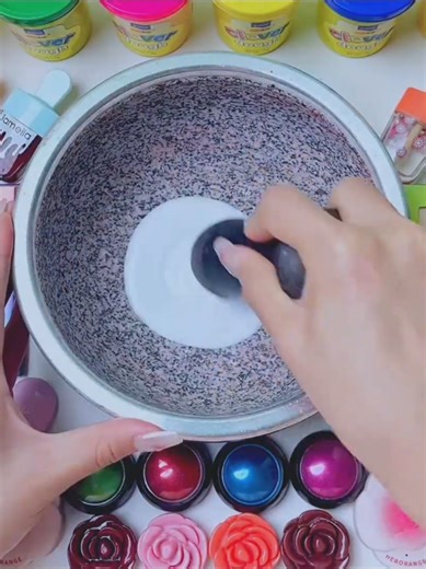 DIY Pink Slime ASMR: Satisfying Makeup Mixing