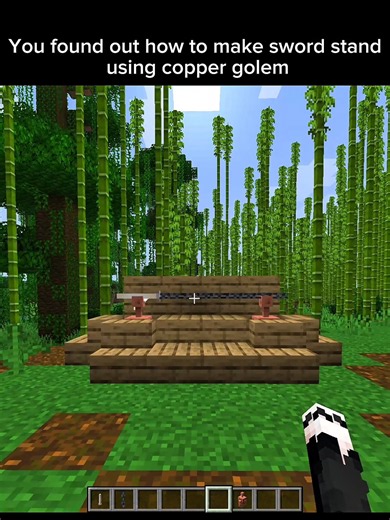 You found out how to make a Sword stand in Minecraft using copper golem, end rod and iron chains Minecraft building pov ideas #minecraft #minecrafter #minecraftbuilding #minecraftbuild #minecraftbuilds