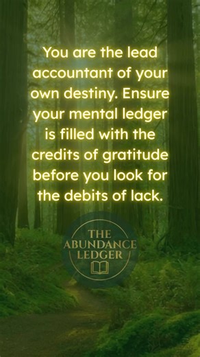 Your bank account is a mirror of your Mental Ledger. ⚖️📈 Most people are "Bad Accountants." They spend 16 hours a day documenting their debits: the bills, the rising costs, the "not enough." They are experts at auditing their lack, and then they wonder why the Universe keeps delivering more "debt" to their door. In The Abundance Ledger, we teach a different system. You cannot expect a "Credit" in your physical world if your mental ledger is currently in the red. 🕯️ Before you check your bankin