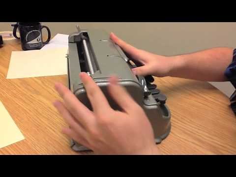 Perkins Brailler Use