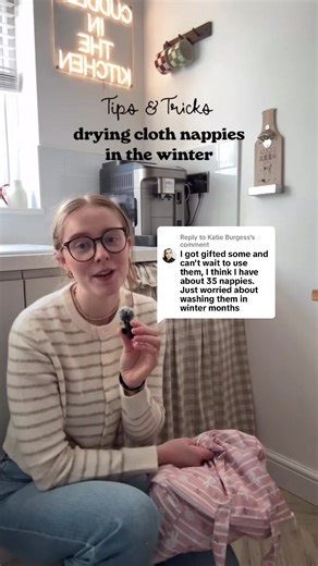 Replying to @Katie Burgess here’s our tips for washing and drying cloth nappies in the winter 🥶 🥰🩷