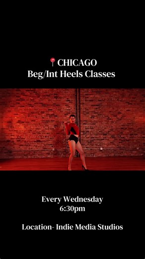 This is your sign to start dancing! Beg/Int lvl high heels classes every Wednesday @6:30pm located at Indie Media Studios #chicago #dance #heelsdance #beginner #choreography