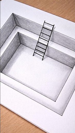 Beginner 3D Drawing Trick #artshorts