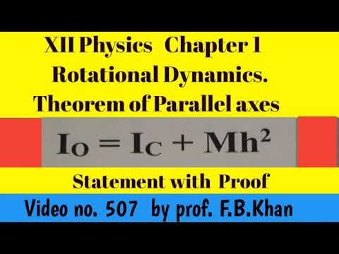 Theorem of Parallel Axes , XII Science Physics