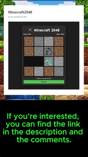Minecraft 2048 – A Fun Minecraft-Style Game | Mobile & Desktop