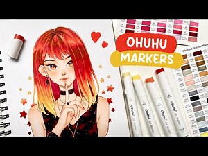 🔥 Draw with me / Marker Art "Burning Brilliance" Process / Ohuhu 320 Alcohol Brush Markers