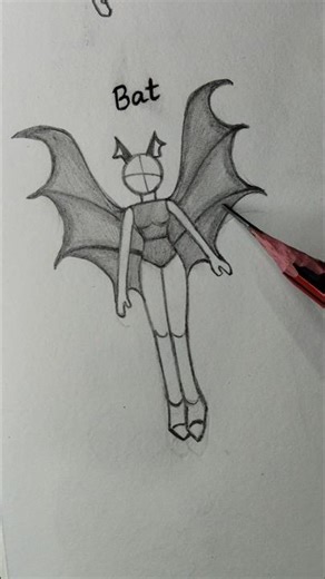 How to draw body tutorial ✨ (Bat, Butterfly & hybrid) #drawing #tutorial #art #howtodraw #sketch