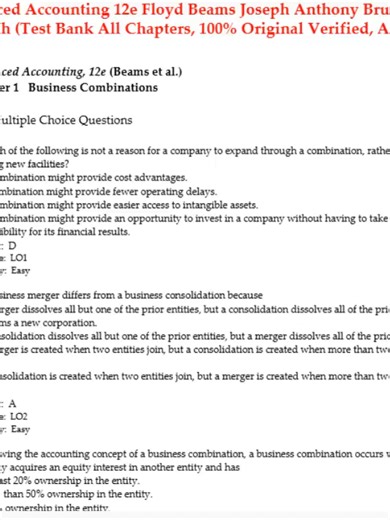Advanced Accounting 12e (2026 Update) 🔥 Complete Exam Review | Consolidations & Intercompany Transactions Made Easy 📊💼 Advanced Accounting in 2026 doesn’t have to feel overwhelming 😩 If consolidation worksheets, intercompany eliminations, and noncontrolling interest calculations are stressing you out, this complete exam review breaks everything down step-by-step so it finally makes sense 💯🚀 Designed for upper-level accounting students, CPA-track learners, and business majors, this structur