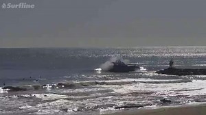 Video shows large wave crashing on whale-watching boat