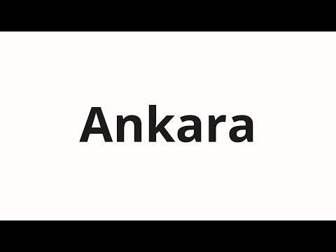 How to pronounce Ankara
