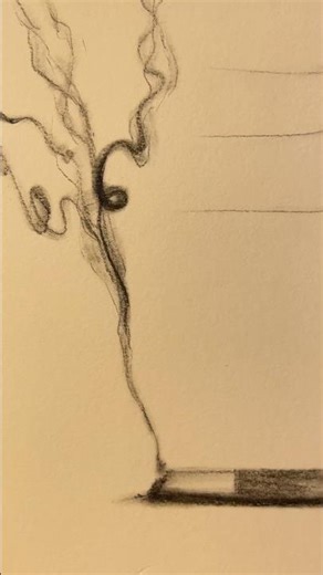 Charcoal Smoke Art🚬🖤| Say no to smoking🚭 #charcoalart #shorts