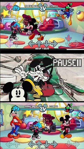 FNF Showdown: Creepy Mickey, Donald & Goofy - Hot Dog - FNF Mouse Ultimate Remix #fnf #fnfmod #mi...