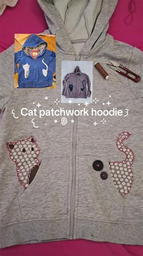 DIY Cat Patchwork Hoodie Project