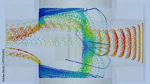 CFD simulation Computational fluid dynamics - pump airflow simulation