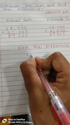 example of estimate sum 4th std