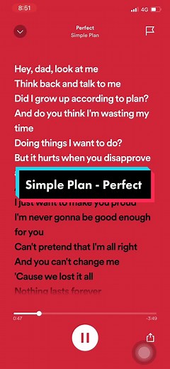 Simple Plan - Perfect Song Lyrics Video