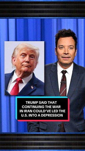 Trump said that continuing the war in Iran could’ve led the U.S. into a depression. Americans were like, “I think we’re pretty depressed right now…” #FallonTonight #TonightShow #Trump #JimmyFallon