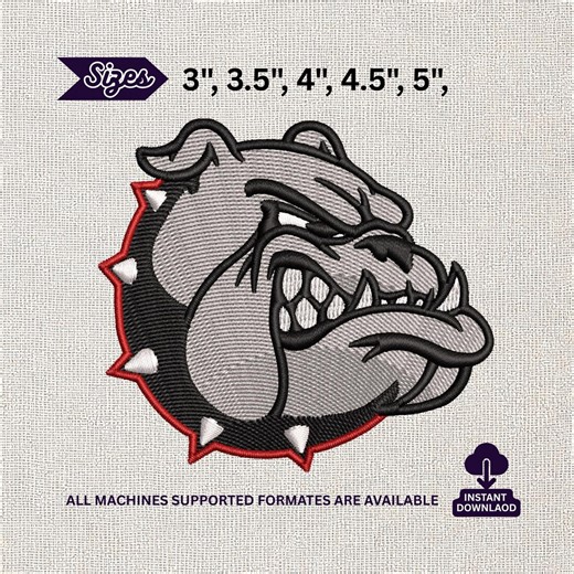 Aggressive Pitbull Embroidery Design | Bulldog Face Stitch File | Dog Mascot Machine Embroidery - Etsy
