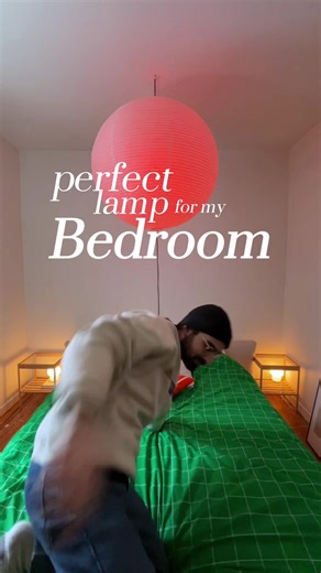 Cozy Bedroom Lighting with HAY Rice Paper Shade Lamp