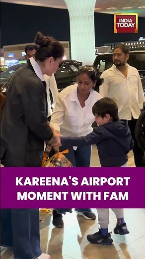 Kareena Kapoor Travels With Taimur and Jeh, Seen at Mumbai Airport #kareenakapoorkhan #mumbai