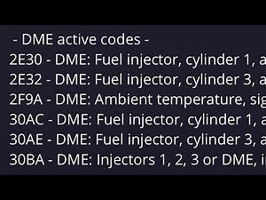BMW N54 Misfire Fix 1 - 30BA, DME or Injector?