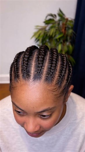 Straight Back Cornrows (Feed-in Cornrows)