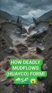 How A Deadly Huayco (Mudflow) Forms! 🌧️⛰️ #Shorts #science #geology #geobiology