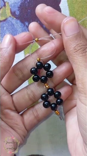 black golden pearl bracelet 🫶#for girls # bracelet making step by step #trending