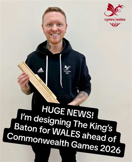 🏴󠁧󠁢󠁷󠁬󠁳󠁿 ⭐️ HUGE EXCITING NEWS ⭐️ 🏴󠁧󠁢󠁷󠁬󠁳󠁿 I’m so proud to announce that I’m representing Wales, as the artist designing the Baton for The King’s Baton Relay! Ahead of the 2026 Glasgow Commonwealth Games! The King’s Baton Relay (KBR) is such a vital part of the Commonwealth Journey, setting the stage for the Commonwealth Games. The KBR started its journey on the 10th of March 2025 at Buckingham Palace. Unlike previous Commonwealth Relays, each nation have received their own individua