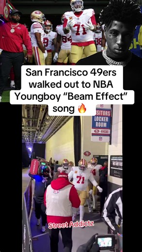 San Francisco 49ers walked out to NBA Youngboy “Beam Effect” song 🔥 #NFL #FYP #fypシ