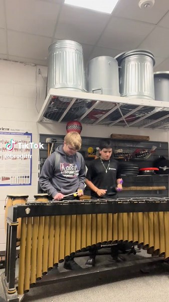 Engaging Musical Duet Featuring Marimba and Percussion