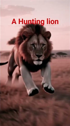 A hunting lion #shortvideo #shorts #lion