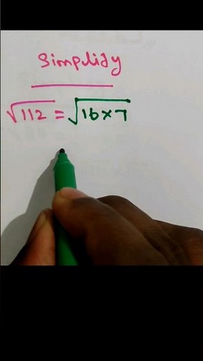 How to simplify square root of 112 #squareroot #simplify #maths #mathtrick #education