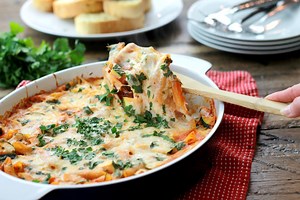 Baked Zucchini Penne Pasta